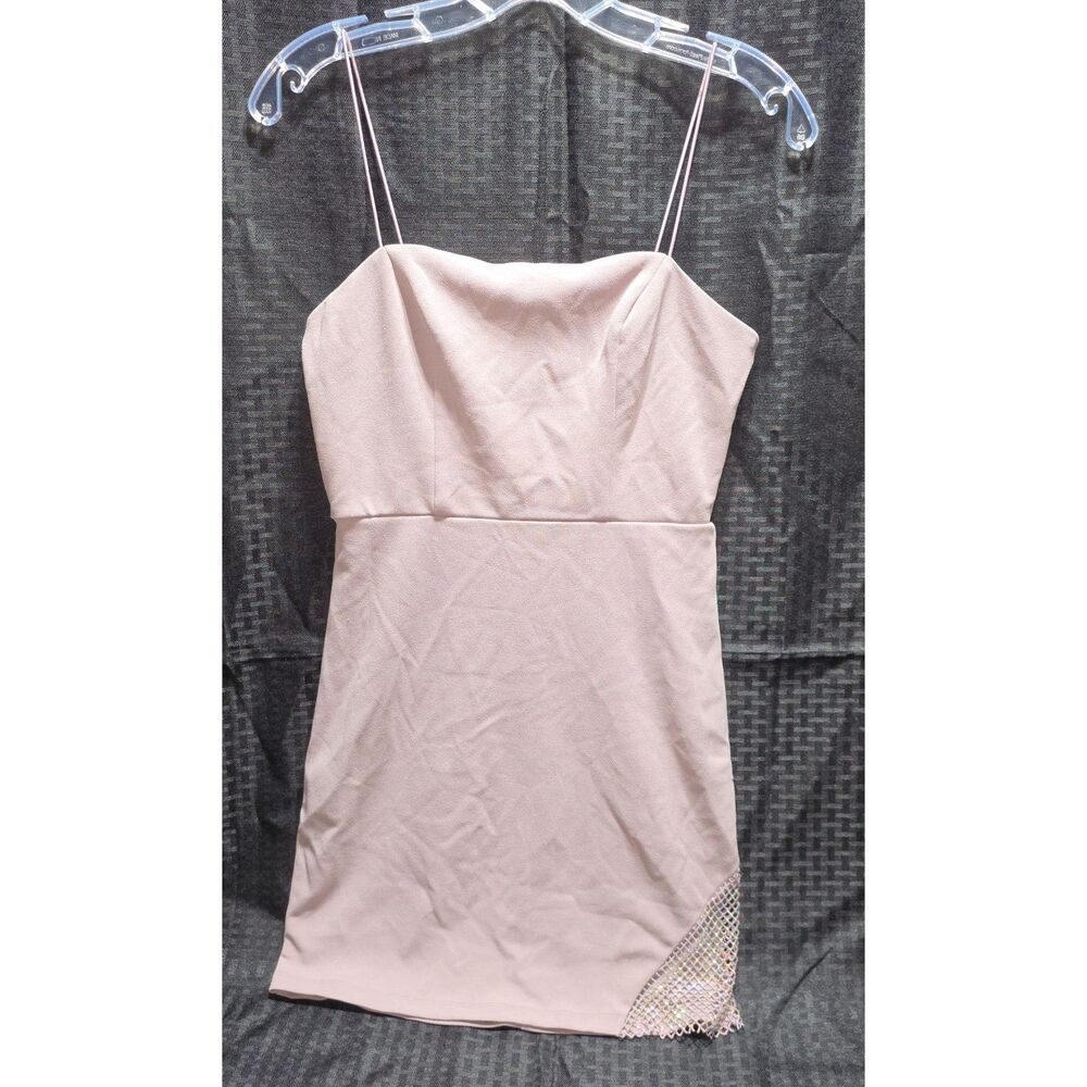 NWT Speechless Lavender Rhinestone Mesh Slit Bodycon Mini Dress - Size Small